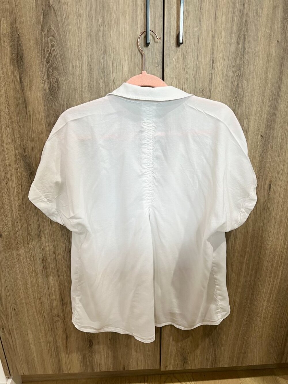 Anthropologie Relaxed White Button-Up Blouse - Picture 8 of 9